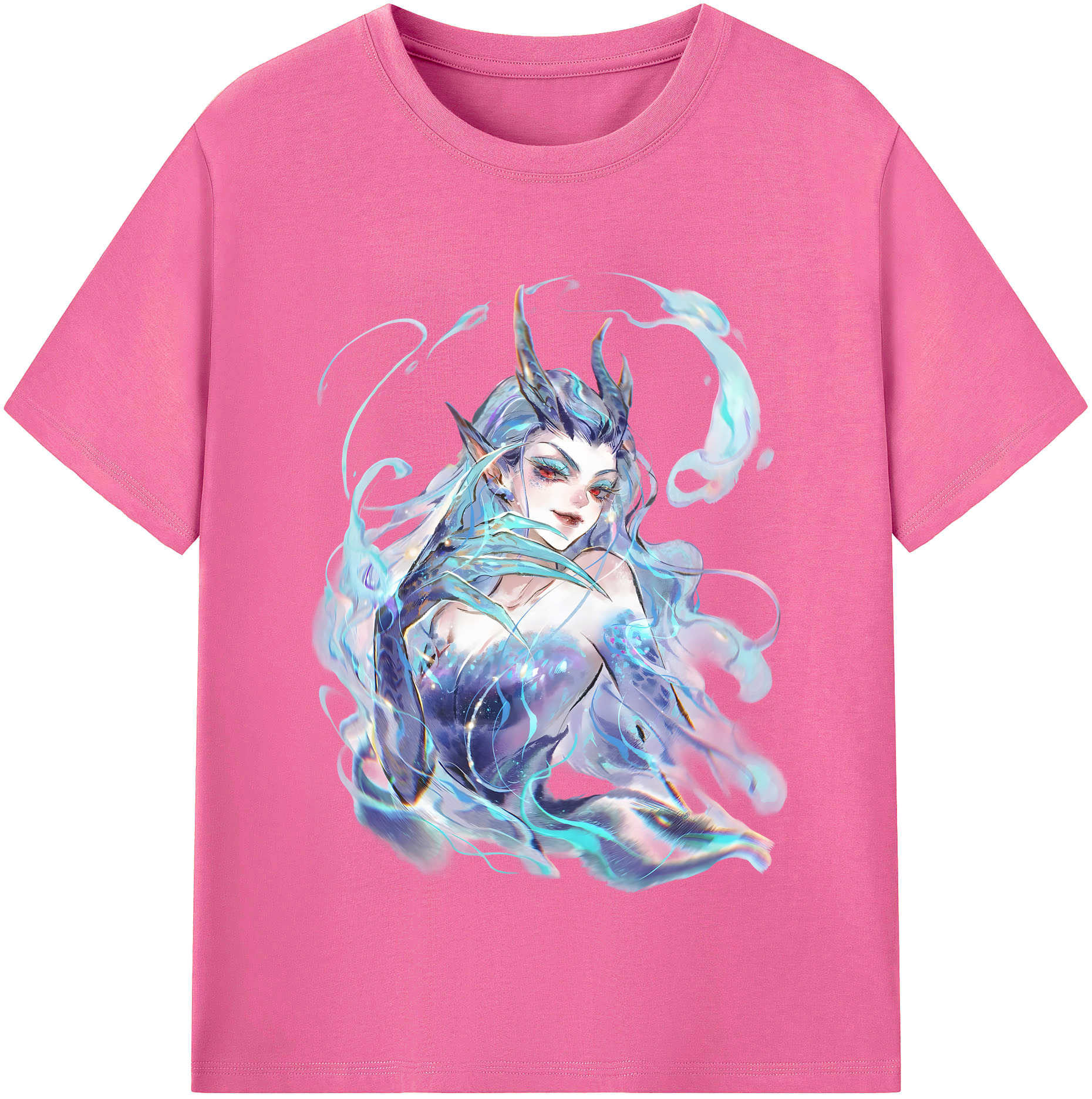（画像用） Ne Zha 2 ナタ 魔童の大暴れ レディースカジュアルプリントTシャツ（綿100％）